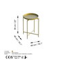 Hanah Home Mesa de Centro Shb-007-A Dorada